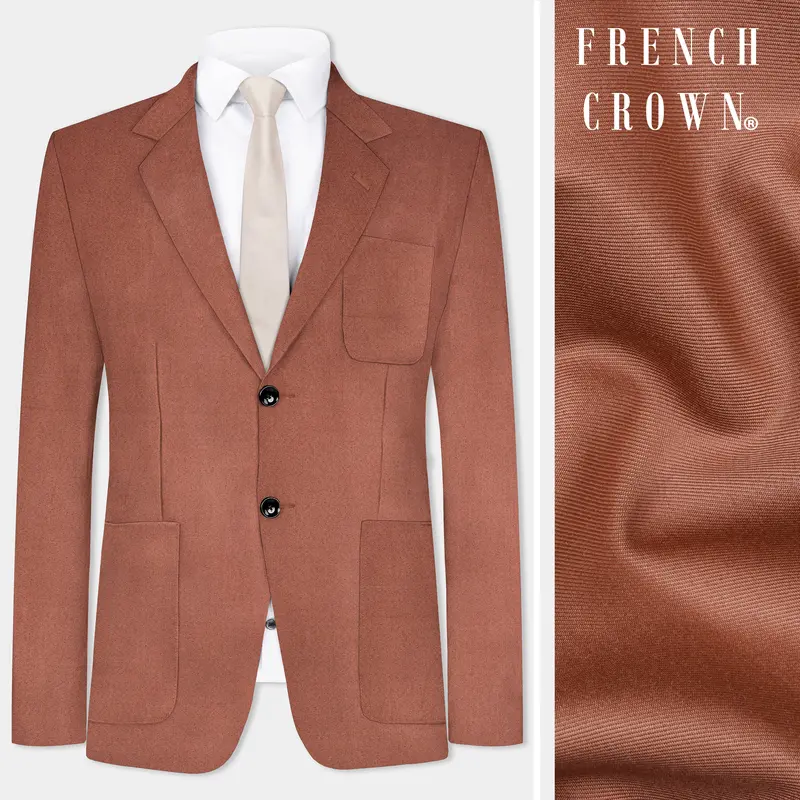 Palliser Brown Wool Rich Single Breasted Sports Blazer 1