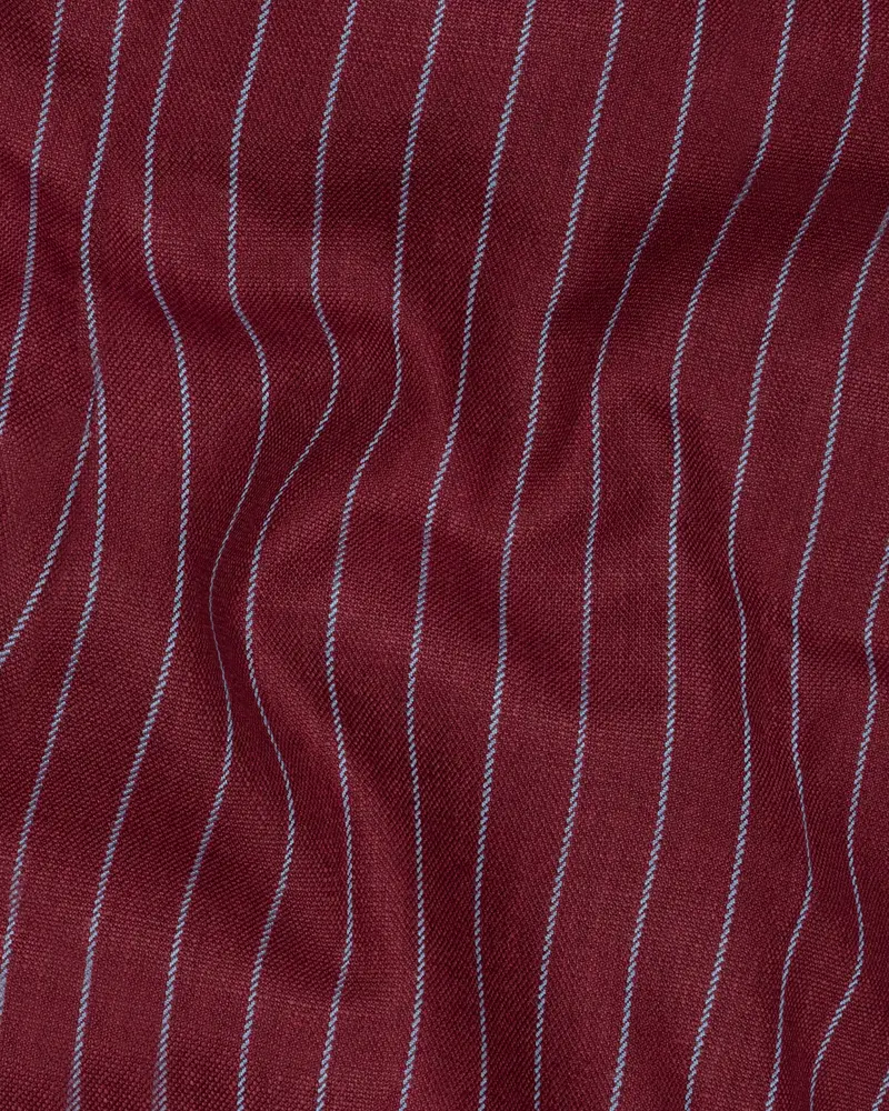 Paprika Red Striped Wool Rich Waistcoat 3