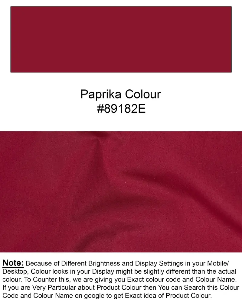 Paprika Red Super Soft Premium Cotton Shirt 8