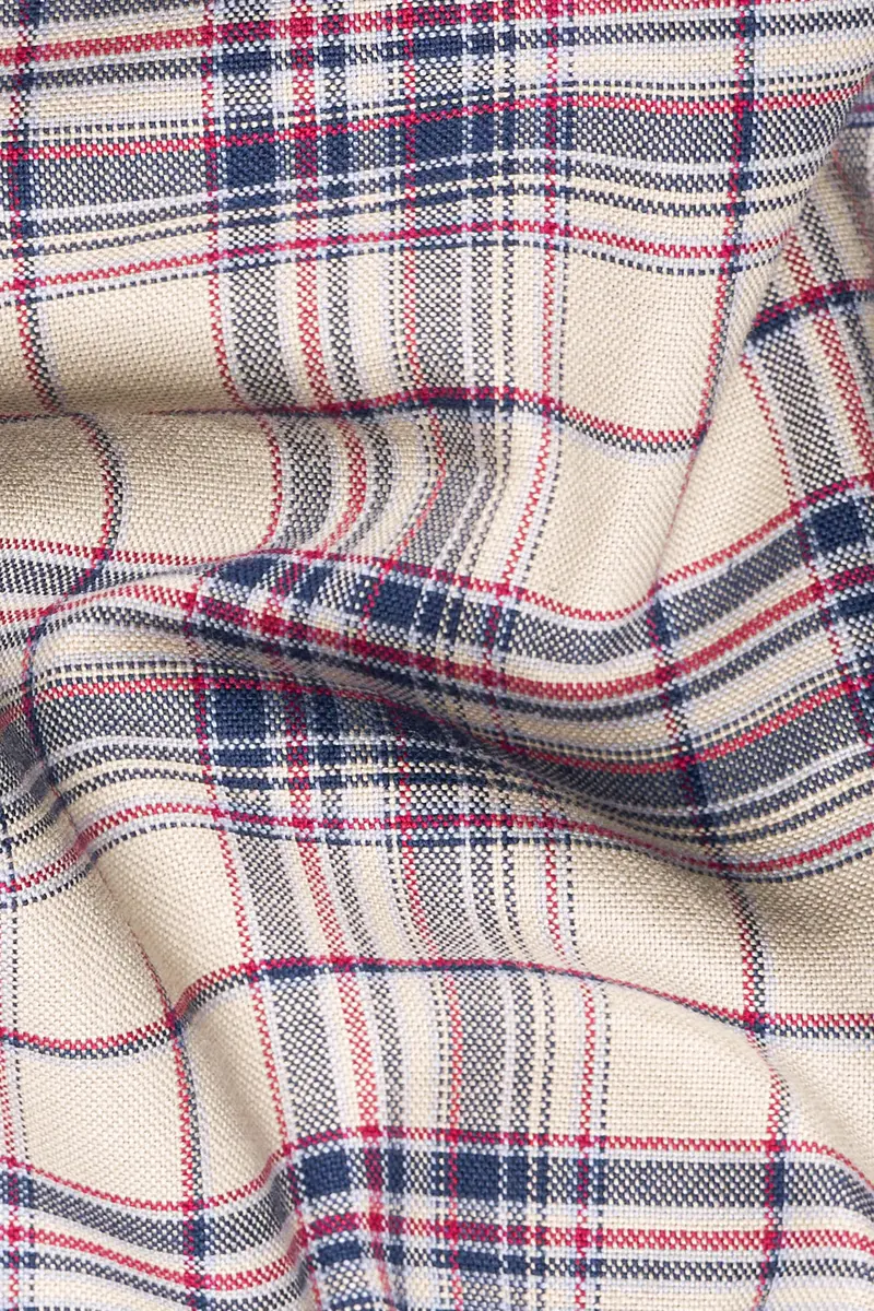 Parchment Brown Plaid Royal Oxford Button Down Shirt 3