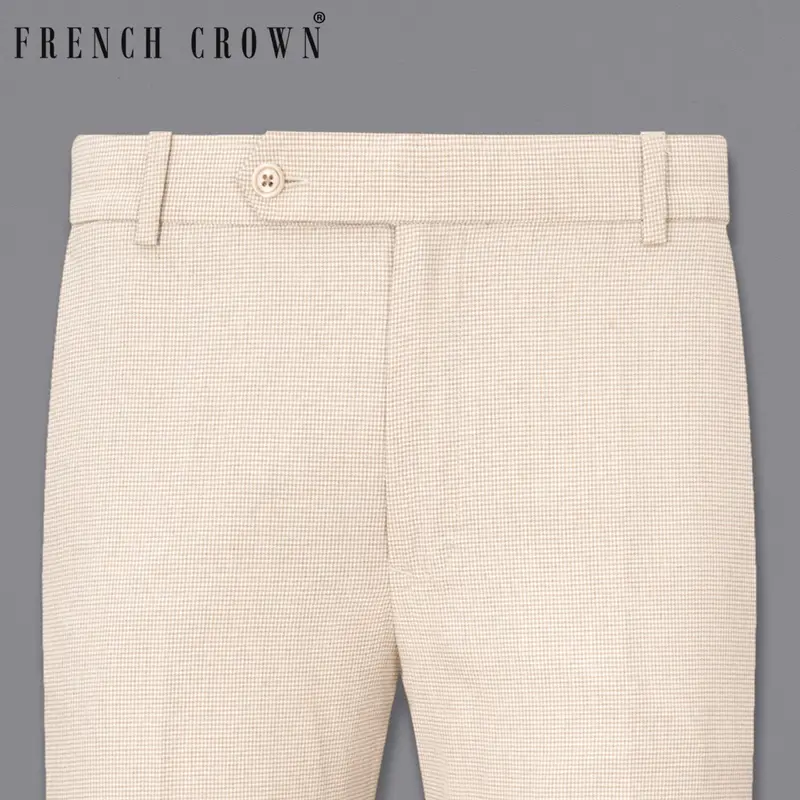 Parchment Cream Houndstooth Pant 1