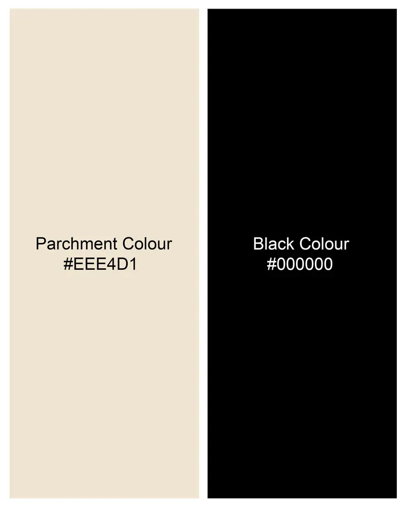 Parchment Cream With Black Textured Royal Oxford Shirt 9