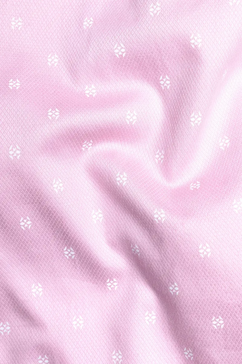 Pastel Pink Dobby Textured Premium Giza Cotton Shirt 2