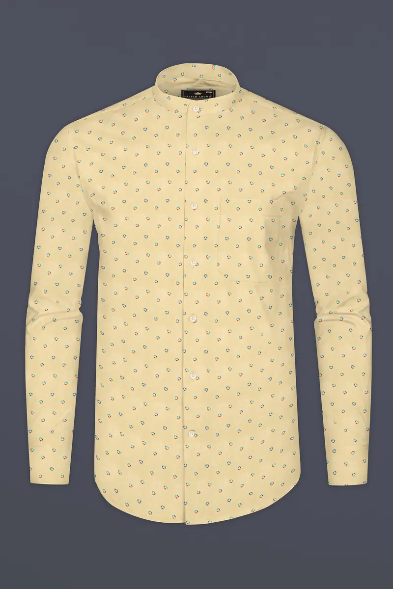 Pavlova Brown Printed Twill Premium Cotton Shirt 4