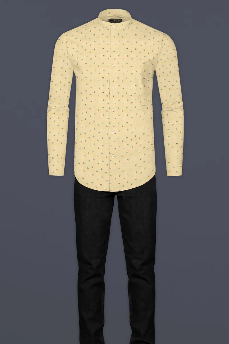 Pavlova Brown Printed Twill Premium Cotton Shirt 6
