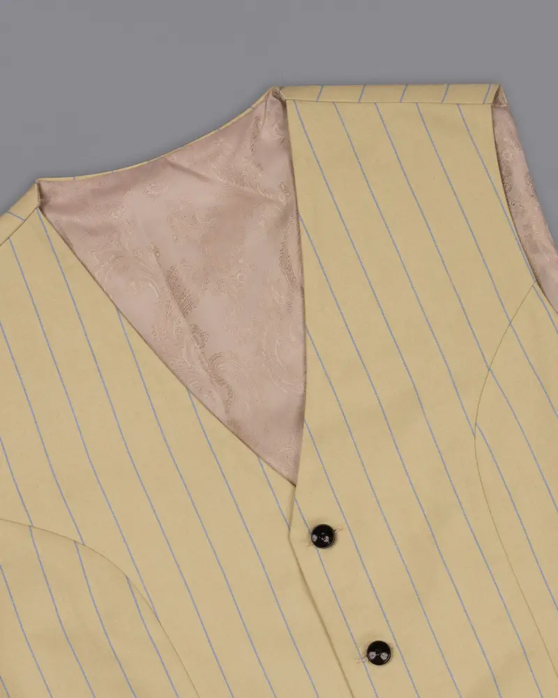 Pavlova Cream Striped Woolrich Waistcoat 4