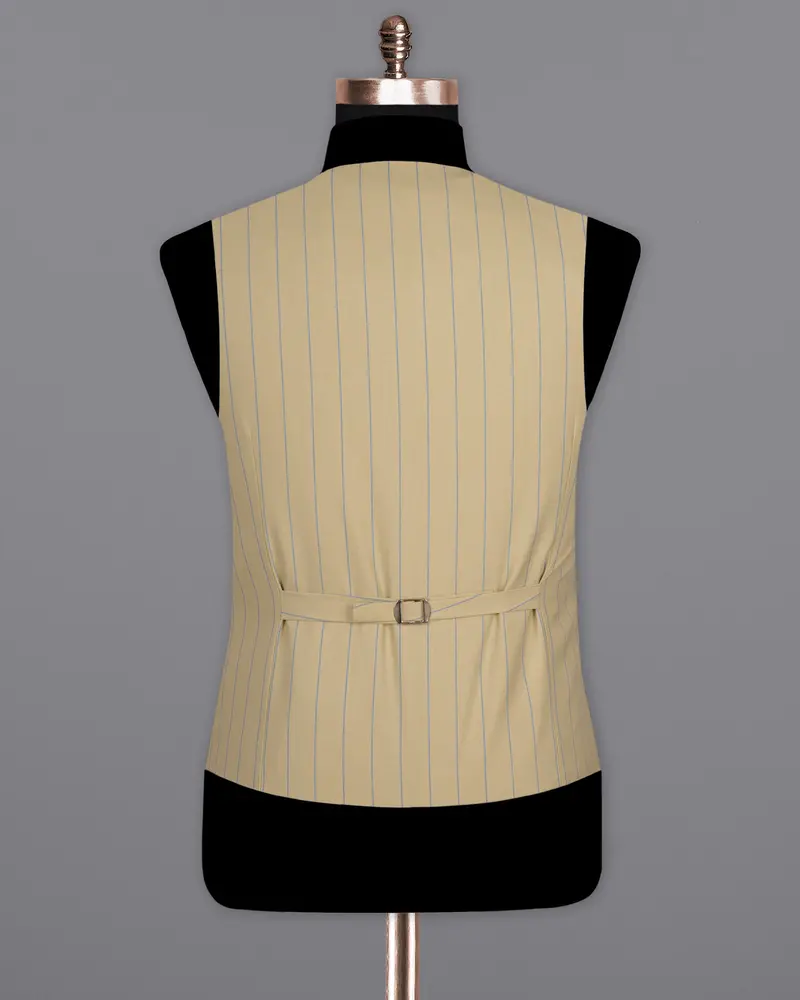Pavlova Cream Striped Woolrich Waistcoat 6