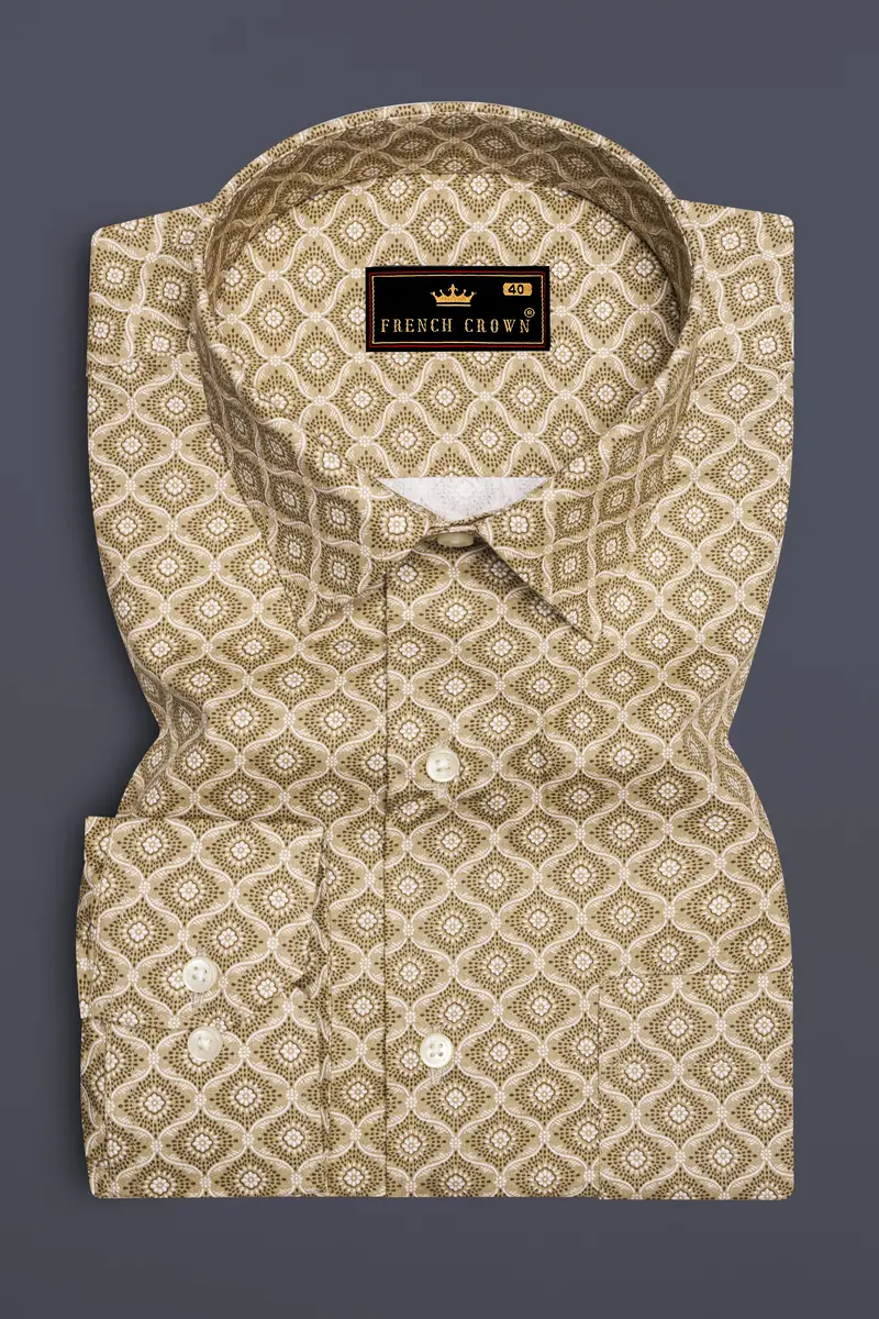 Pavlova Green And White Premium Cotton Shirt 4