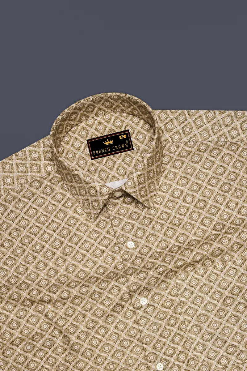 Pavlova Green And White Premium Cotton Shirt 5