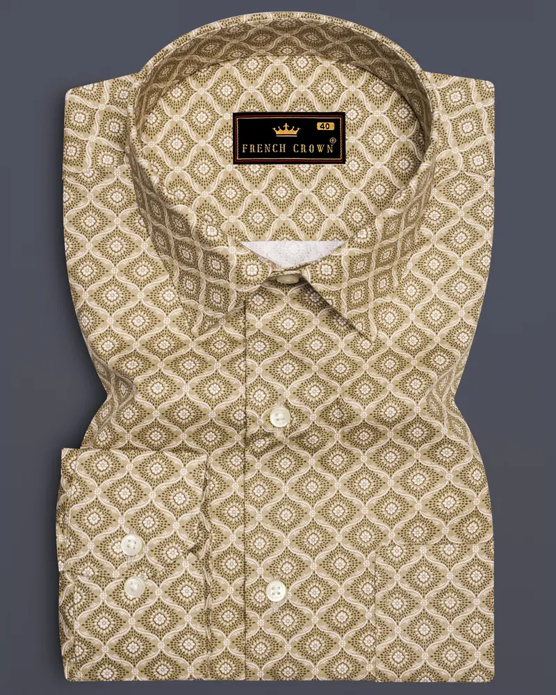 Pavlova Green And White Premium Cotton Shirt 6