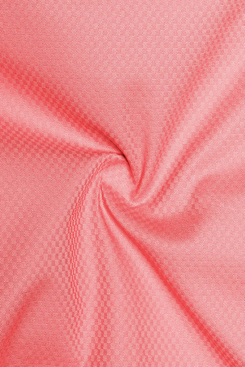 Peach Dobby Textured Premium Giza Cotton Shirt 3