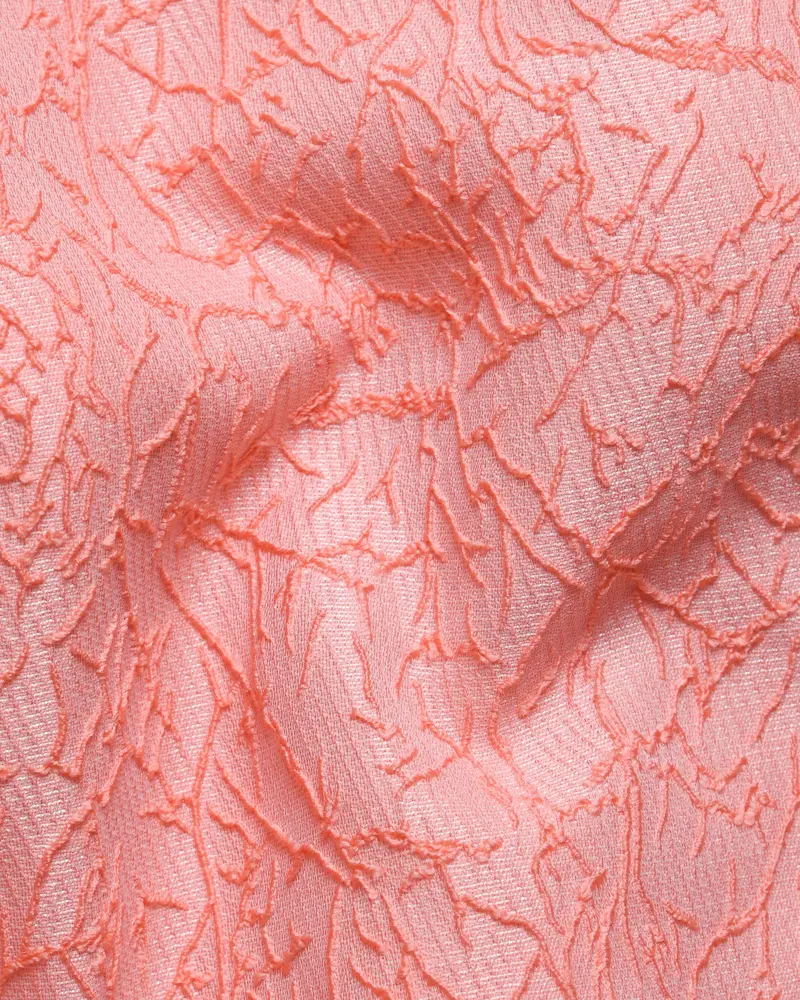 Peach Jacquard Textured Designer Waistcoat 3