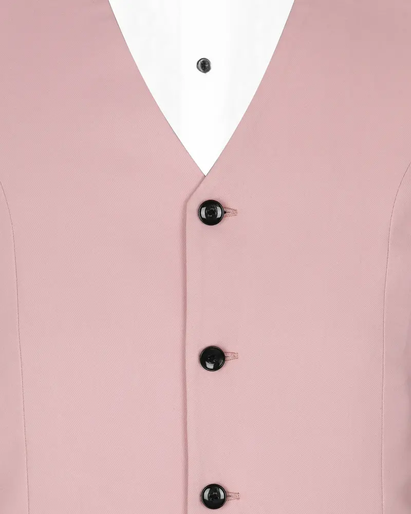 Peach Wool Blend Dinner Waistcoat 5