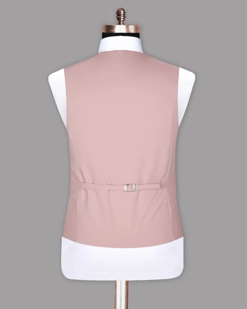 Peach Wool Blend Dinner Waistcoat 6