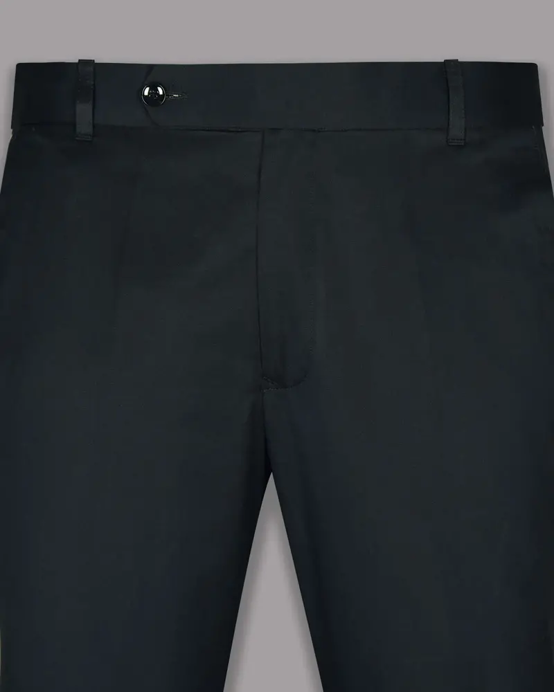Pearl Black Wool-Silk Blend Formal Pant 2