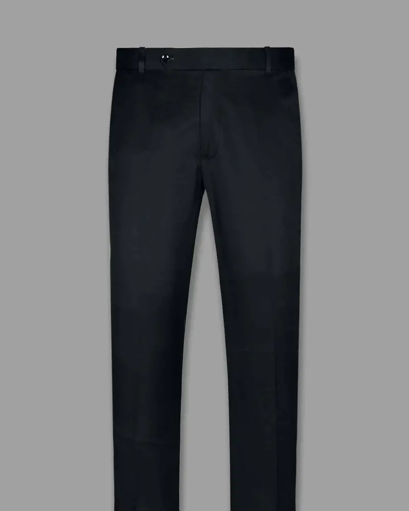 Pearl Black Wool-Silk Blend Formal Pant 4