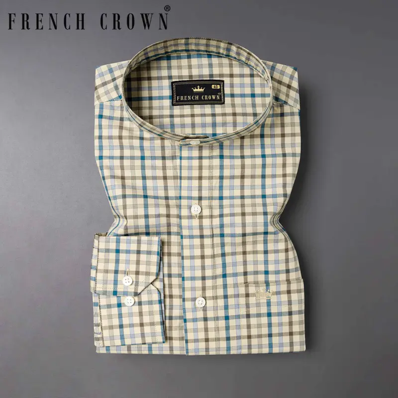 Pearl Bush Gingham Premium Cotton Shirt 1