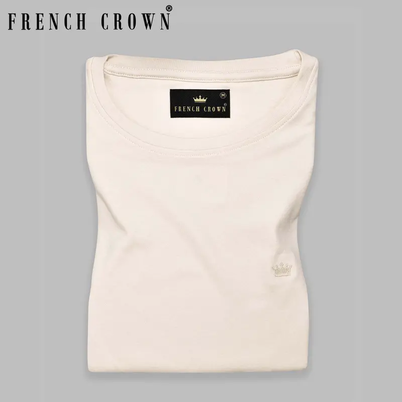 Pearl Cream Super Soft Organic Cotton T-Shirts 1