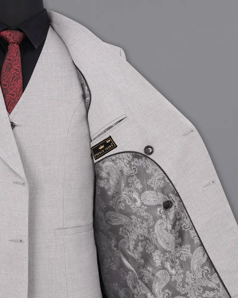 Pearl Slate Gray Double Breasted Blazer 6