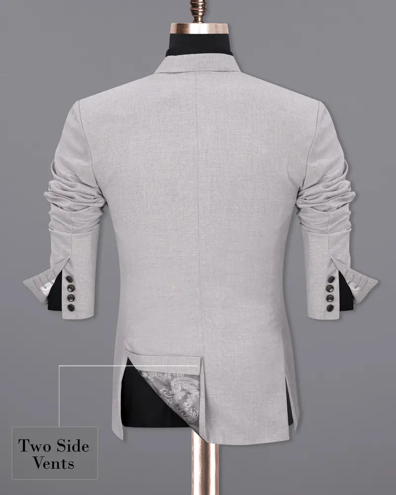 Pearl Slate Gray Double Breasted Blazer 8