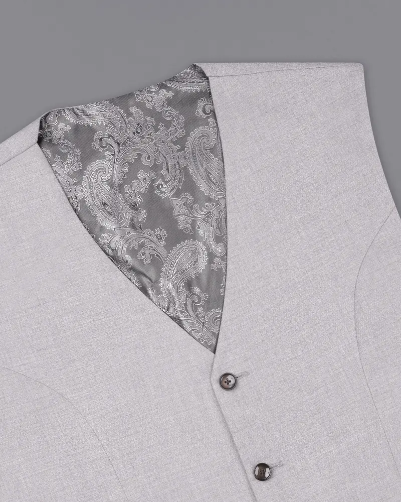 Pearl Slate Gray Plaid Waistcoat 4