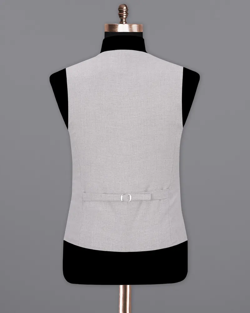 Pearl Slate Gray Plaid Waistcoat 6