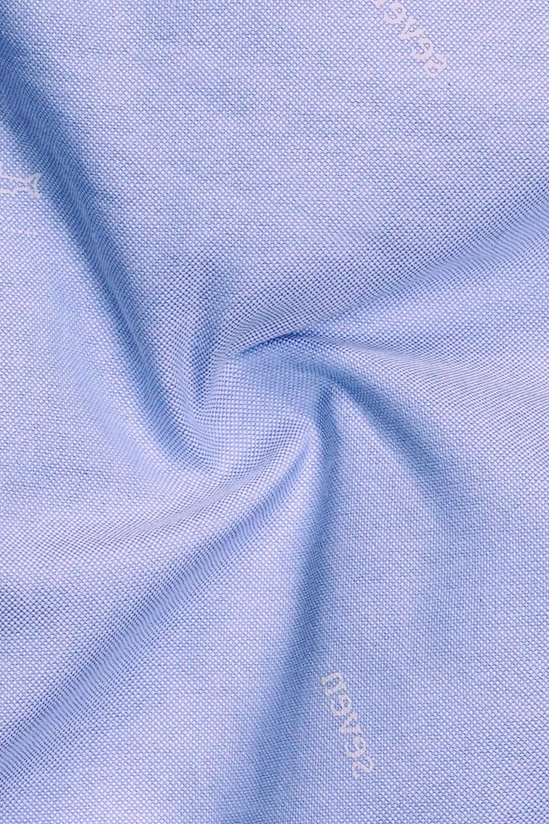Perano Blue Royal Oxford Cowboy Style Designer Shirt 3
