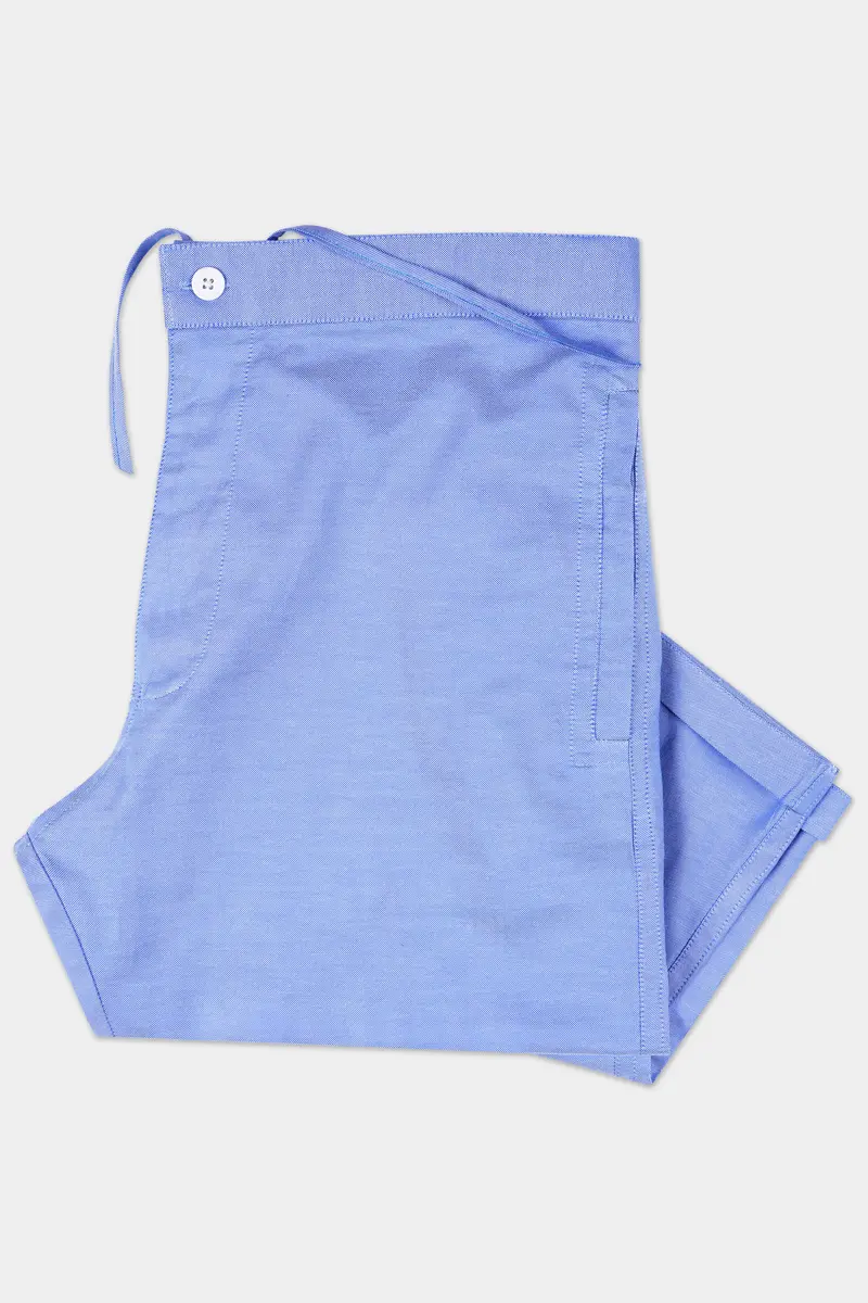 Perano Blue Super Soft Royal Oxford Cotton Lounge Pant 4