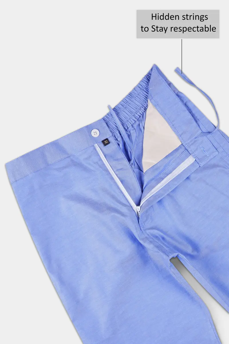Perano Blue Super Soft Royal Oxford Cotton Lounge Pant 6