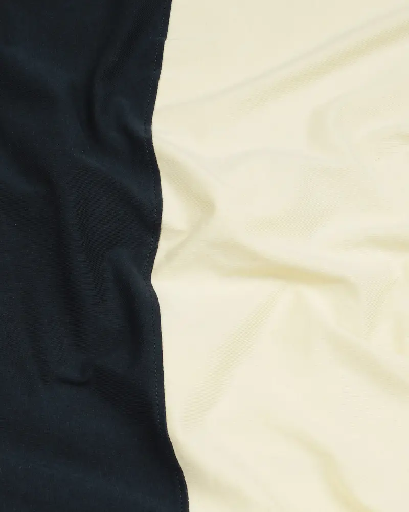 Periglacial Cream With Zeus Black Patch Design Organic Cotton Mercerised Pique Polo 3
