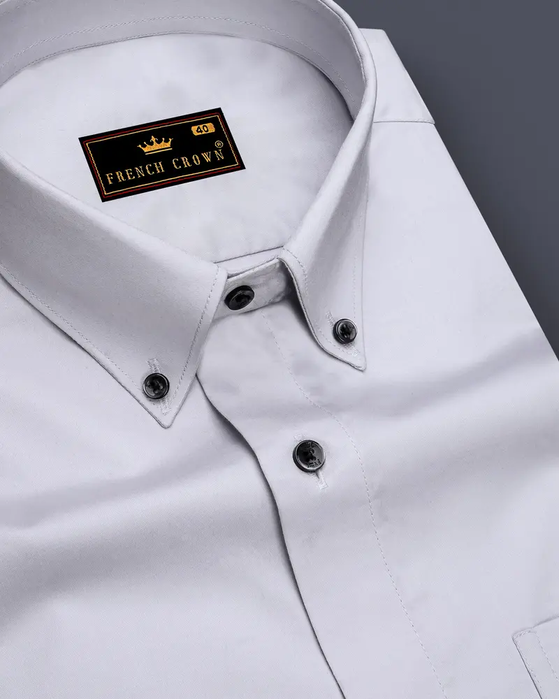 Periglacial Gray Super Soft Premium Cotton Solid Shirt 1