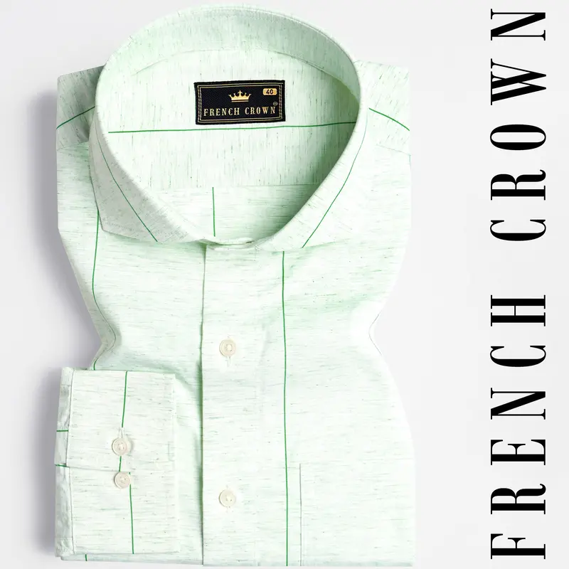 Periglacial Green Striped Chambray Shirt 1