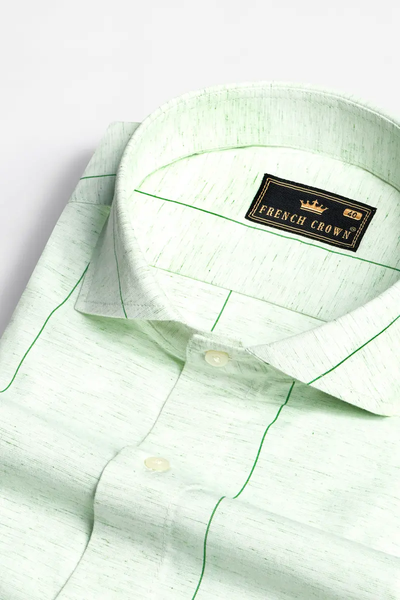Periglacial Green Striped Chambray Shirt 2