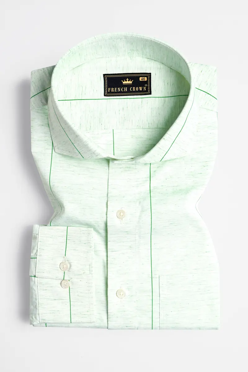 Periglacial Green Striped Chambray Shirt 4