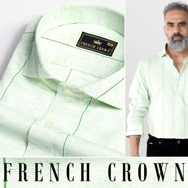 Periglacial Green Striped Chambray Shirt 5