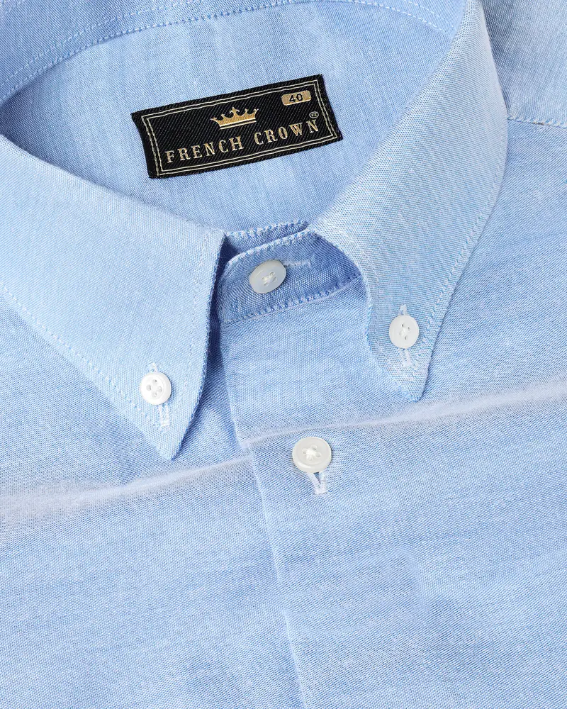Periwinkle Blue Royal Oxford Shirt 1