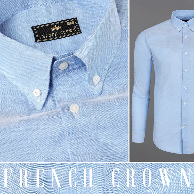 Periwinkle Blue Royal Oxford Shirt 10