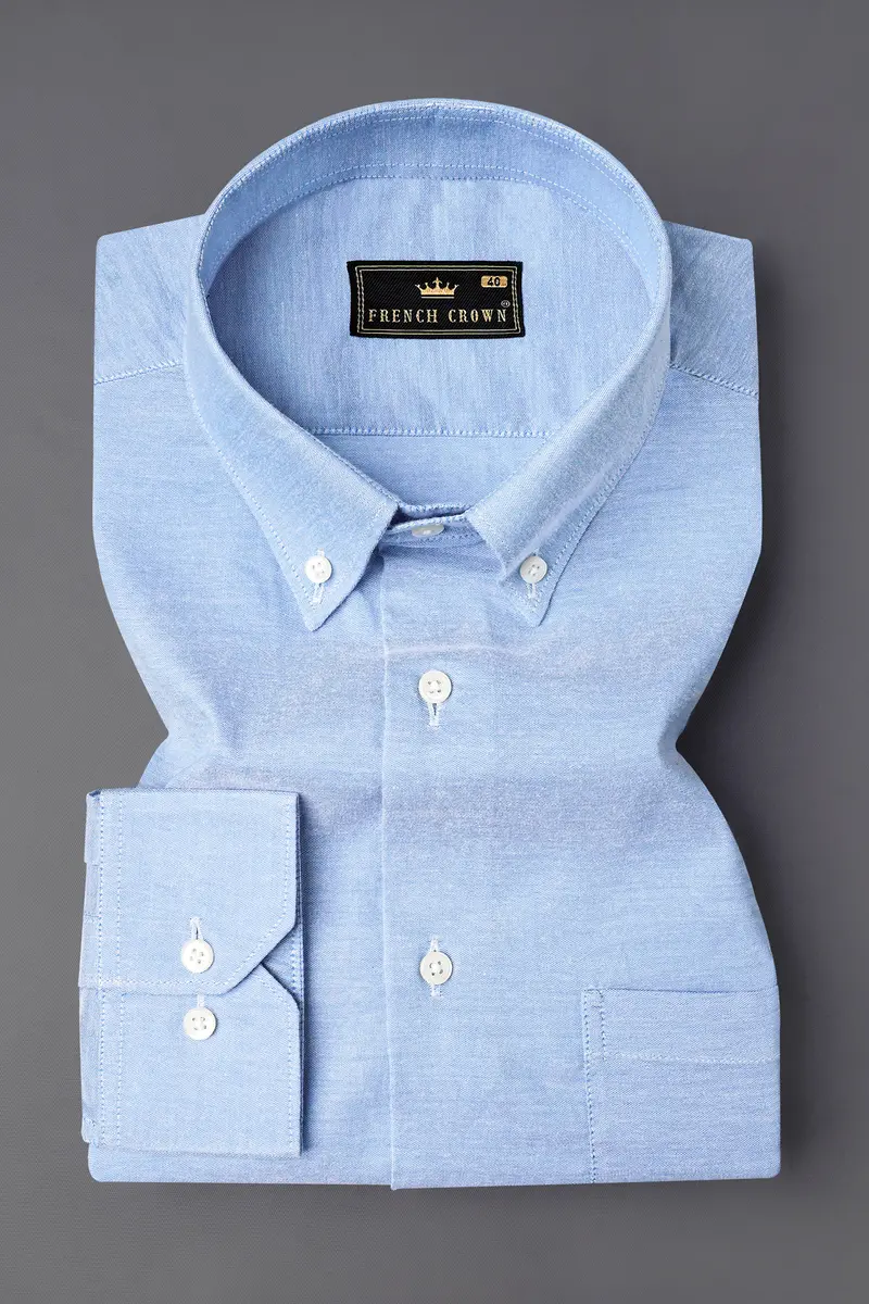 Periwinkle Blue Royal Oxford Shirt 3