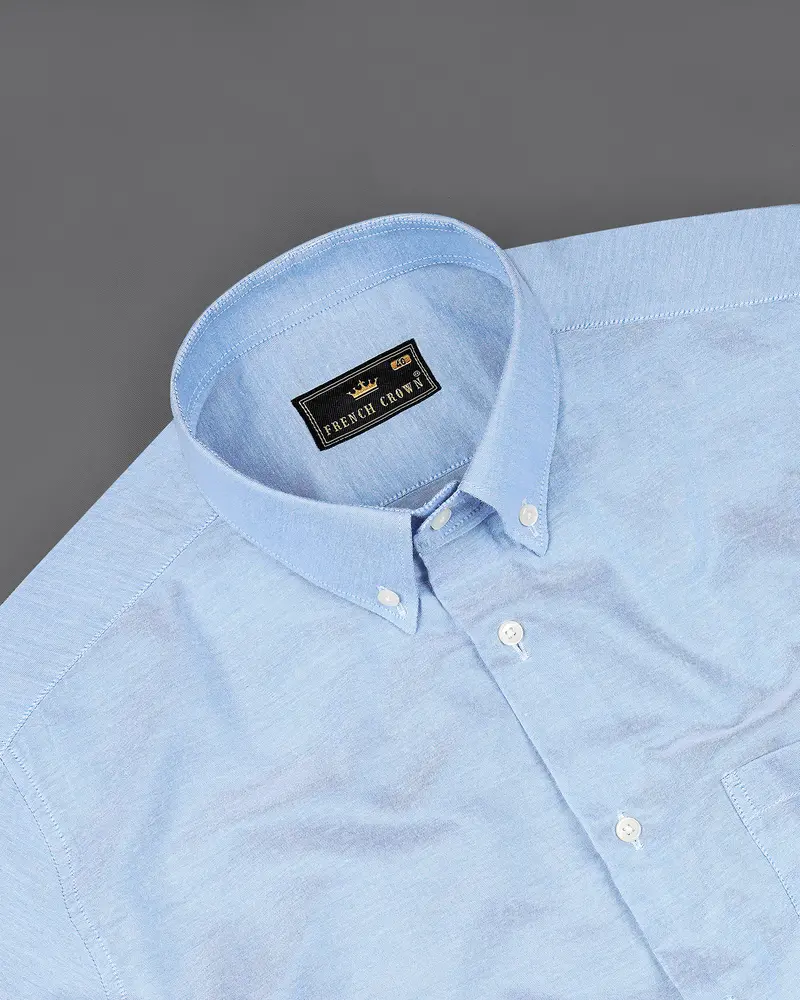 Periwinkle Blue Royal Oxford Shirt 4
