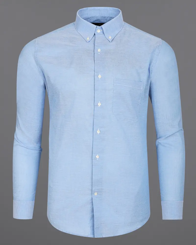 Periwinkle Blue Royal Oxford Shirt 5