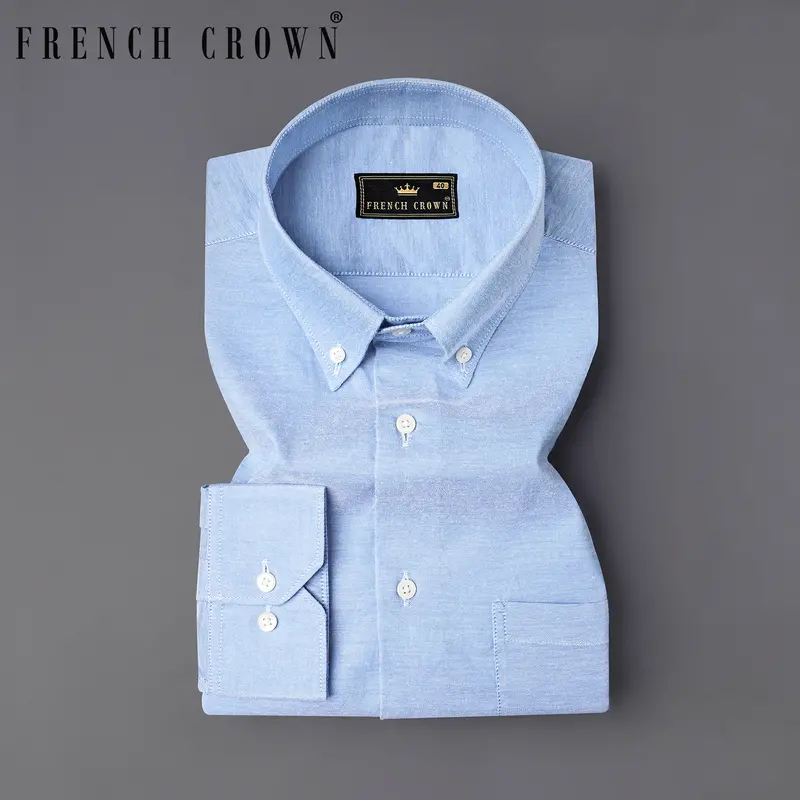 Periwinkle Blue Royal Oxford Shirt 7