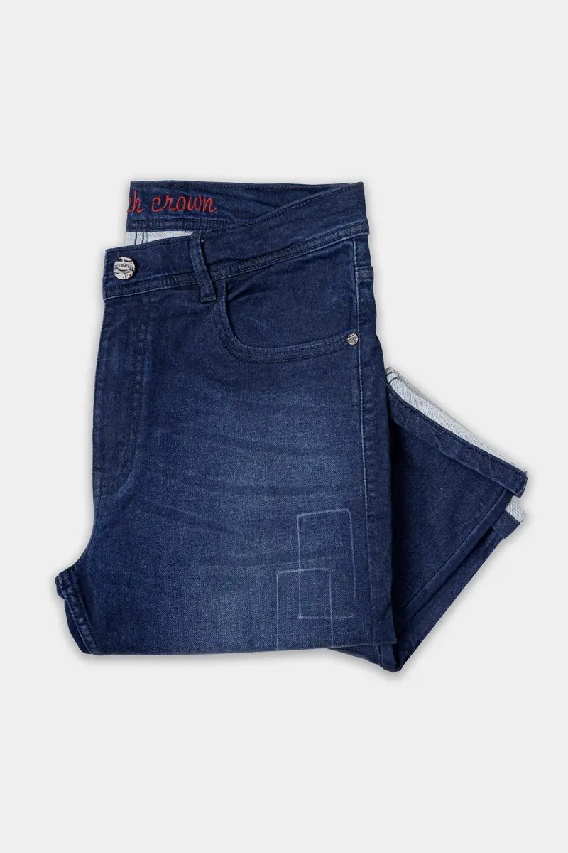 Persian Blue Stone Wash Stretchable Denim 5