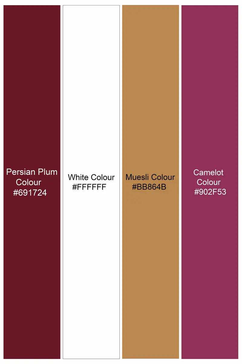 Persian Plum Maroon And White Multicolour Floral Printed Subtle Sheen Super Soft Premium Cotton Shirt 8