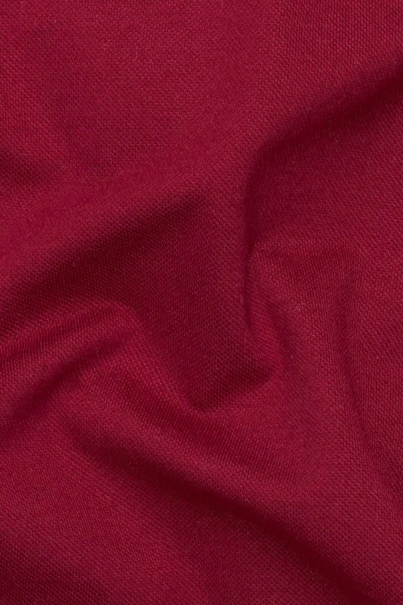 Persian Plum Red Premium Cotton Pique Polo 3