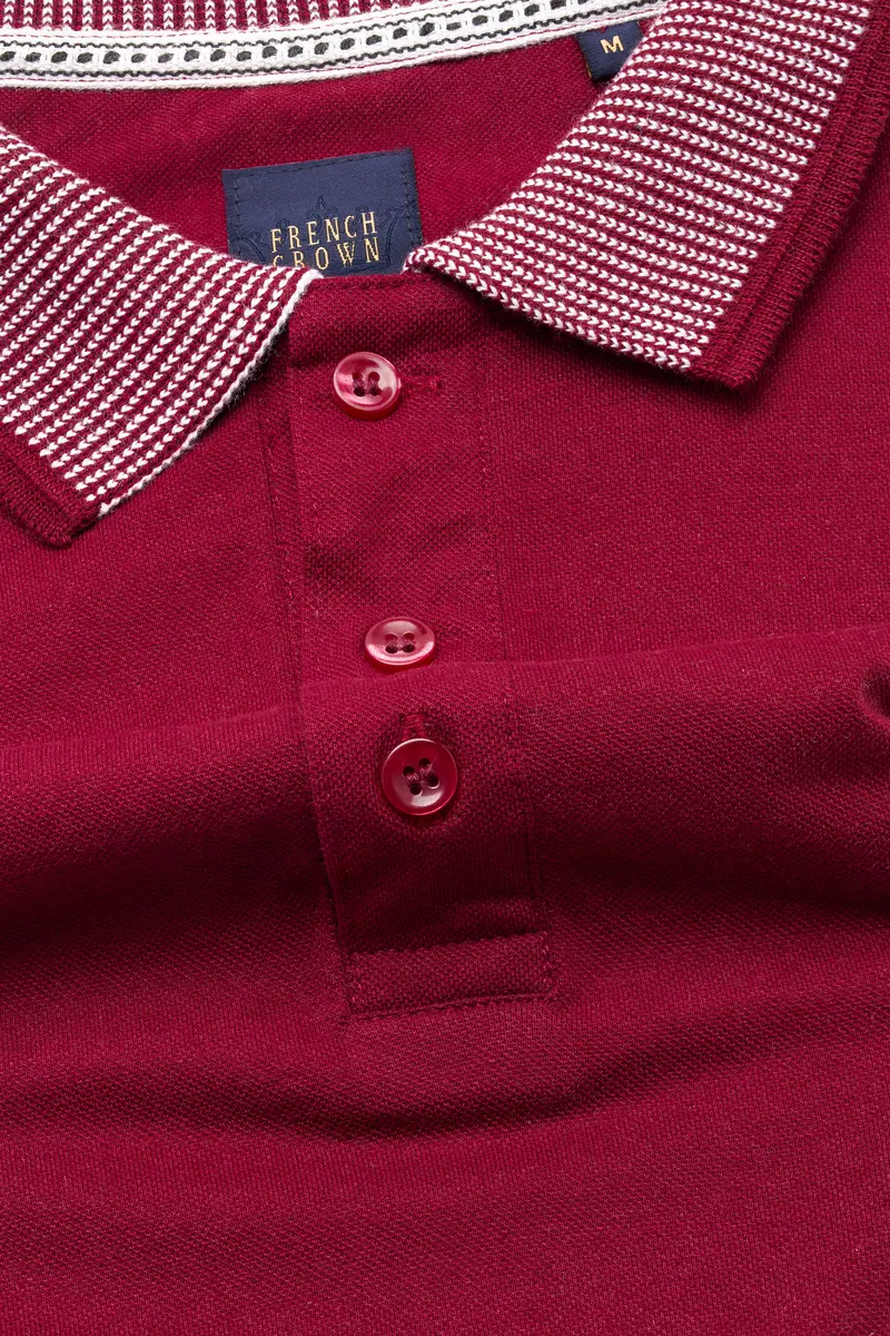 Persian Plum Red Premium Cotton Pique Polo 4