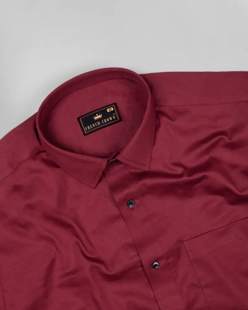 Persian Plum Red Premium Cotton Shirt 4