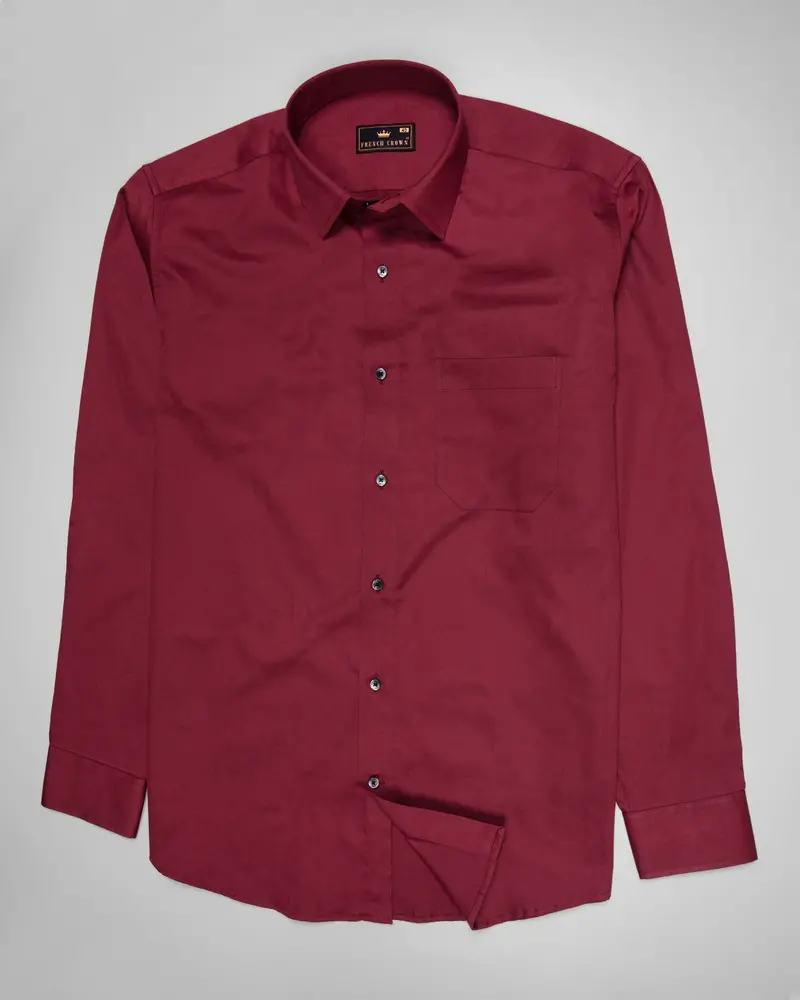 Persian Plum Red Premium Cotton Shirt 5