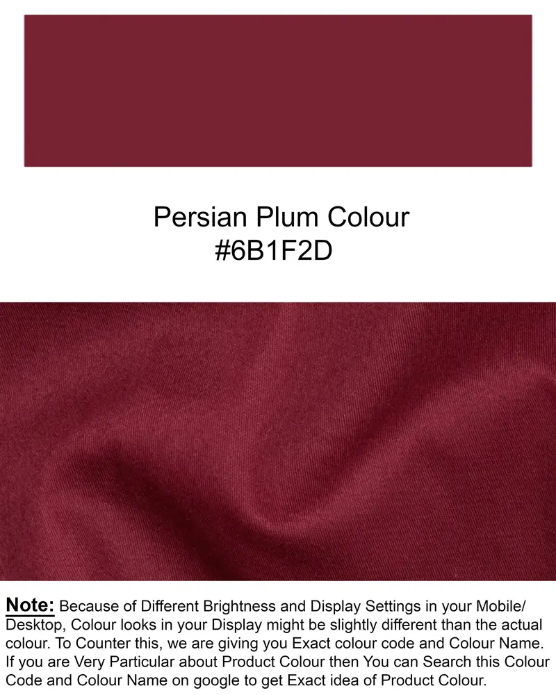 Persian Plum Red Premium Cotton Shirt 7