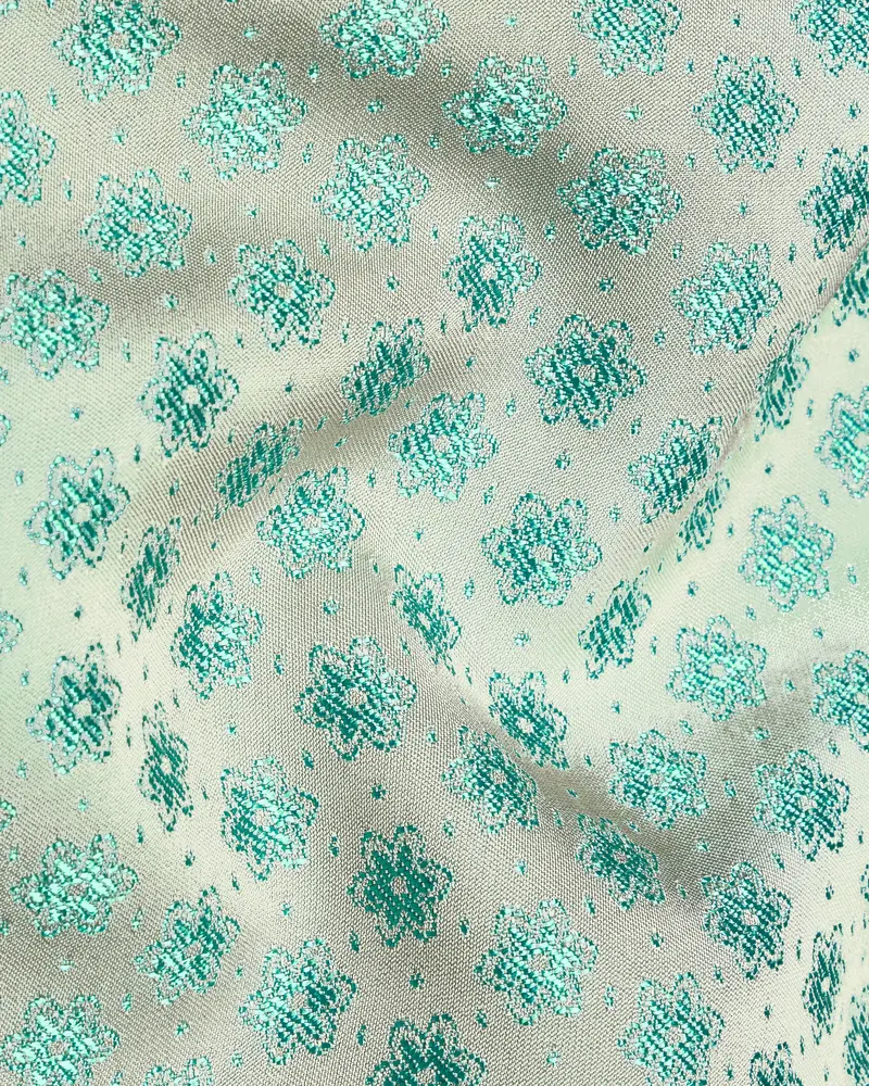 Persian With Celeste Green Jacquard Textured Designer Blazer 3