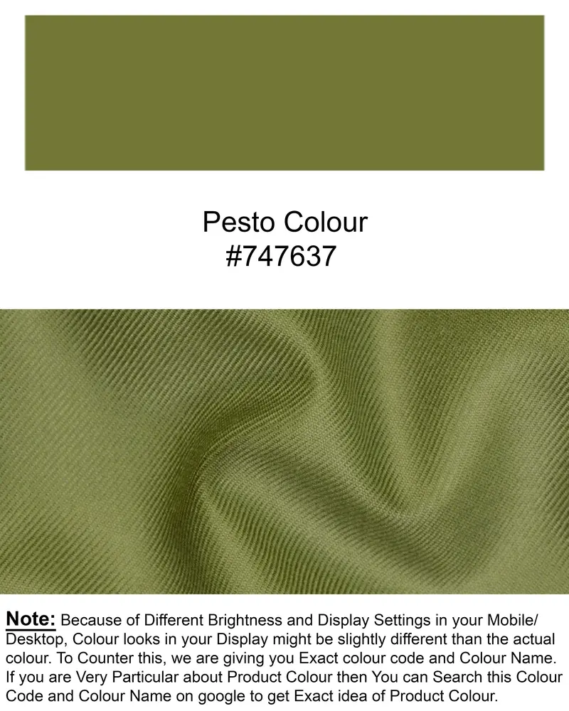 Pesto Green Bandhgala/Mandarin Blazer 12
